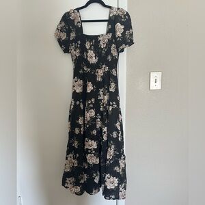 Floral Black Maxi Dress